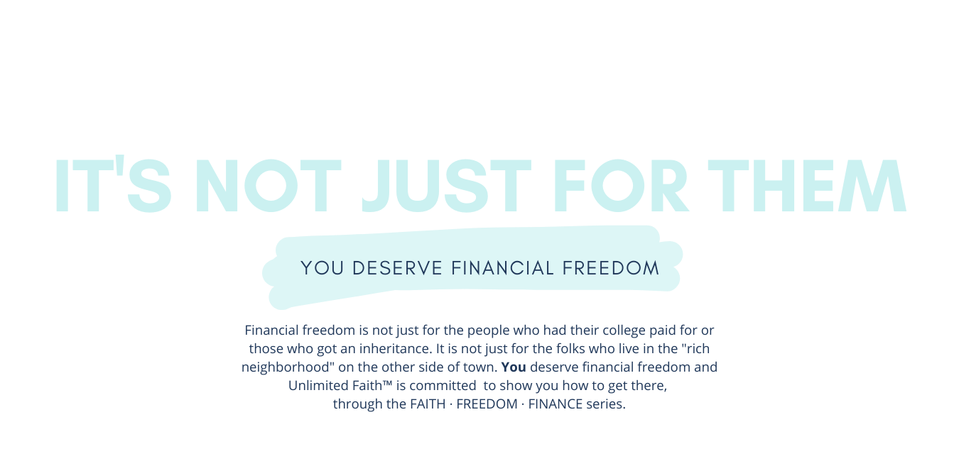 iT'S NOT JUST FOR THEM, YOU CAN HAVE FINANCIAL FREEDOM